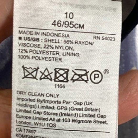 NWT Banana Republic Striped Sleeveless Peplum Top Round Neck Size 10 Navy Blue - Picture 5 of 7